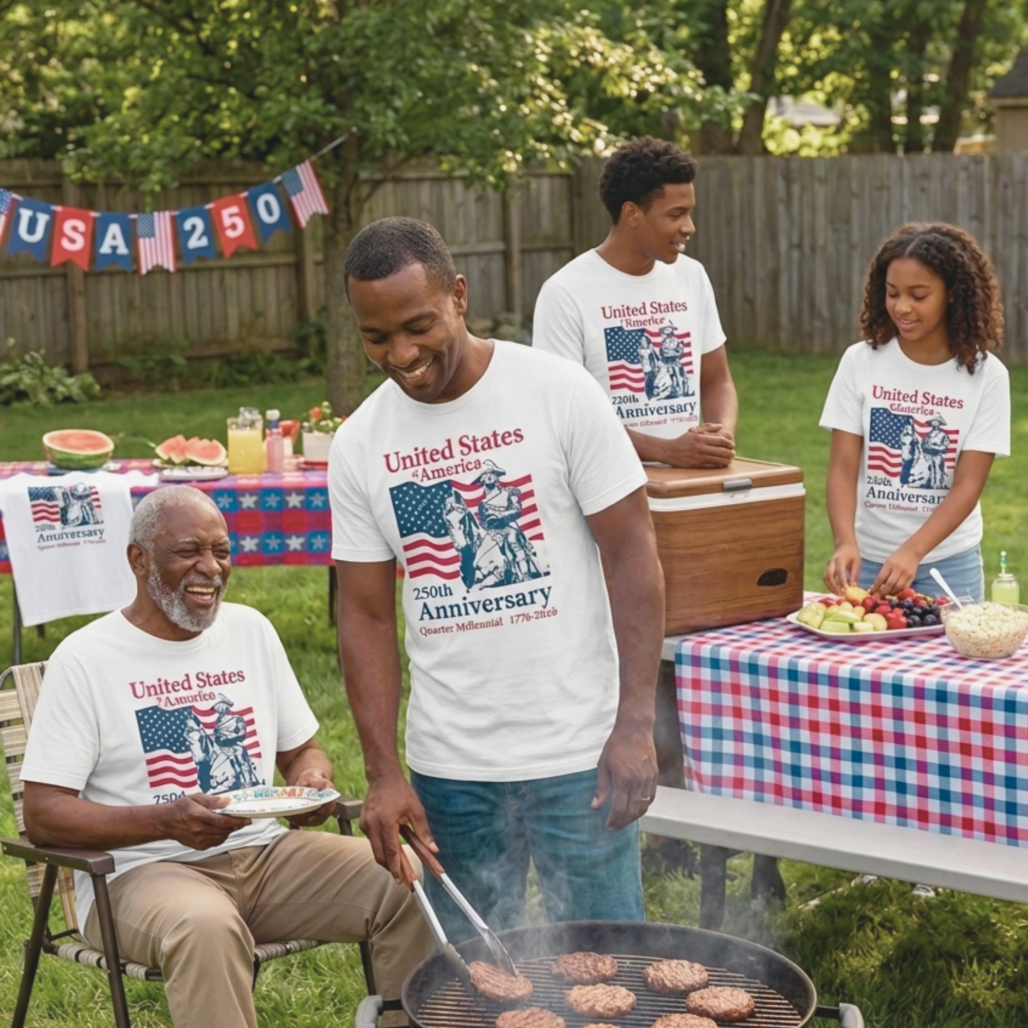 4th of July Tee | USA 250th Anniversary | George Washington 1776-2026