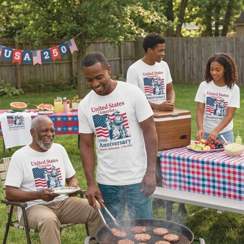 4th of July Tee | USA 250th Anniversary | George Washington 1776-2026